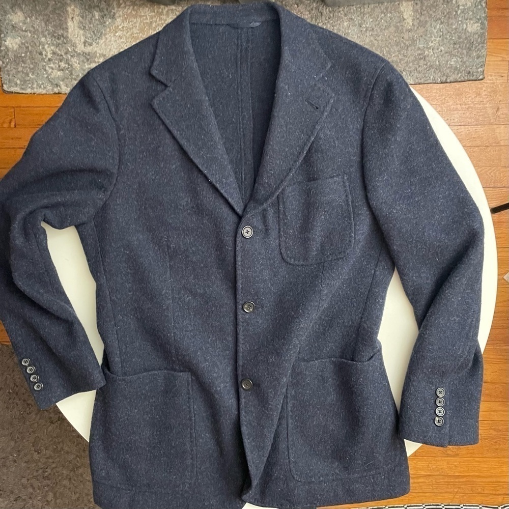 Fay Men’s Chore Coat Navy IT 50 US Size Large